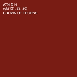 #791D14 - Crown of Thorns Color Image